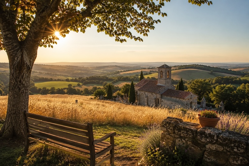 Warm summer atmosphere in Marciac during Jazz in Marciac